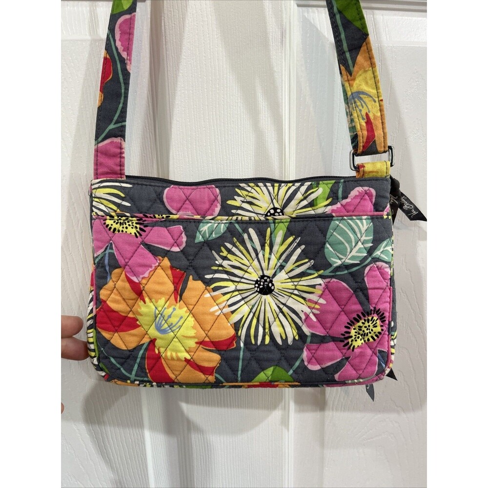 Vera Bradley Jazzy Blooms Crossbody Purse Quilted Floral Bag Colorful